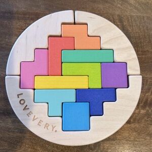 Lovevery Vibrant Wooden Wobble Puzzle STEM PROBLEM Solving Months 43 44 45